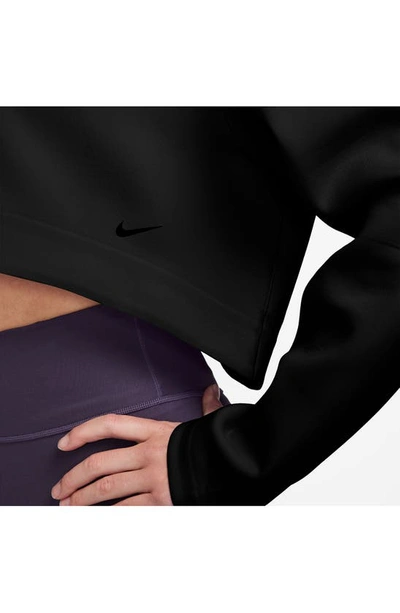 Shop Nike Prima Futuremove Oversize Dri-fit Crop Sweatshirt In Black