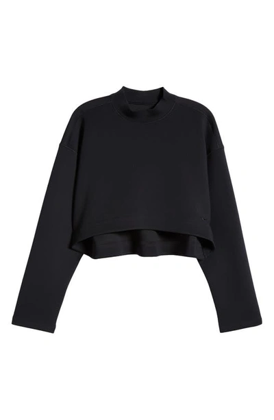 Shop Nike Prima Futuremove Oversize Dri-fit Crop Sweatshirt In Black