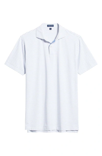 Shop Peter Millar Duet Stripe Performance Golf Polo In White