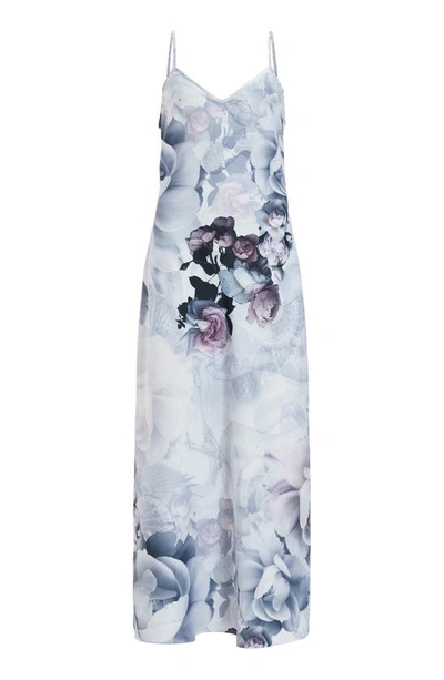 Shop Allsaints Bryony Valley Floral Midi Slipdress In White