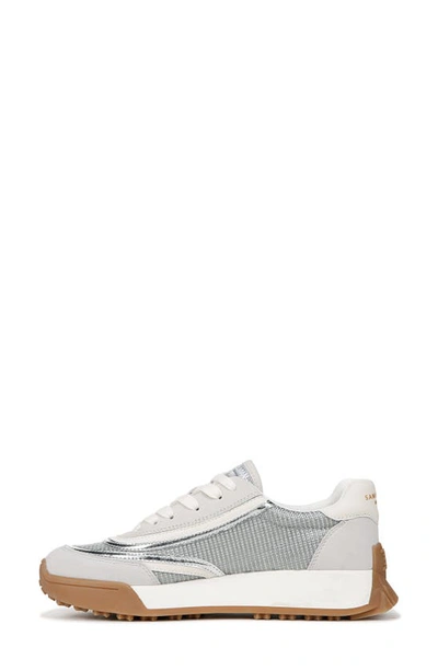 Shop Sam Edelman Luna Sneaker In Silver/ Off White