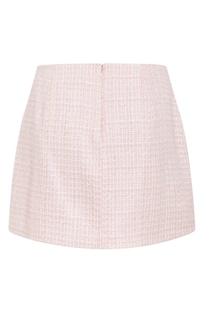 Shop City Chic Margot Bouclé Miniskirt In Blush Tweed