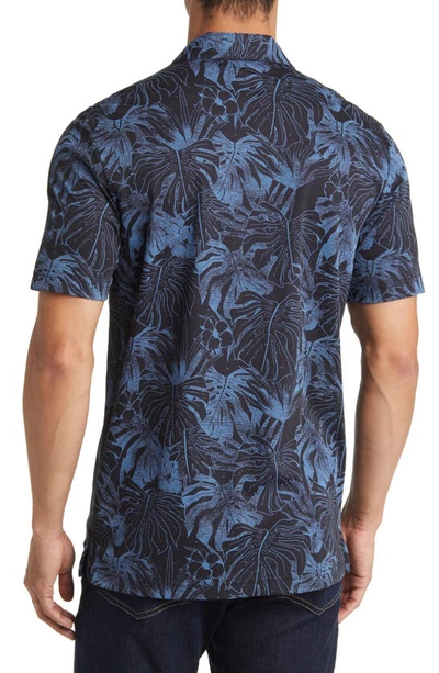 Shop Travis Mathew Mainlanders Floral Piqué Polo In Black