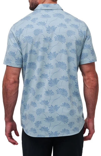 Shop Travis Mathew Rum Ration Stretch Short Sleeve Button-up Shirt In Arona