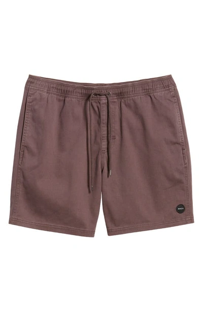 Rvca Escape Solid Shorts In New Plum
