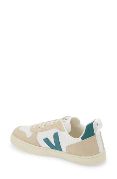 Shop Veja Kids' Small V-10 Sneaker In Extra-white Brittany Almond