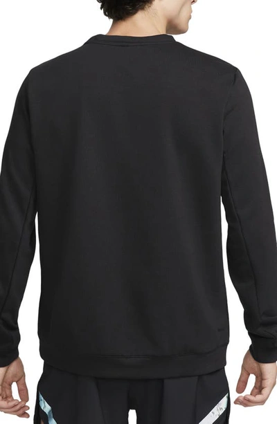 Shop Nike Dri-fit Track Club Long Sleeve Running T-shirt In Black/ Summit White