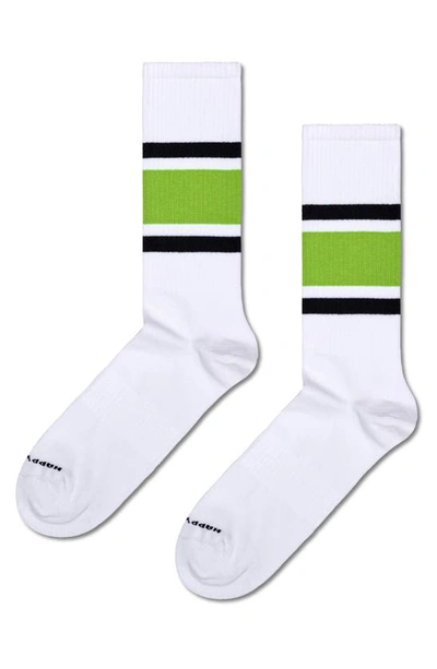 Happy Socks Assorted 2-pack Stripe Sneaker Crew Socks Gift Box In Black