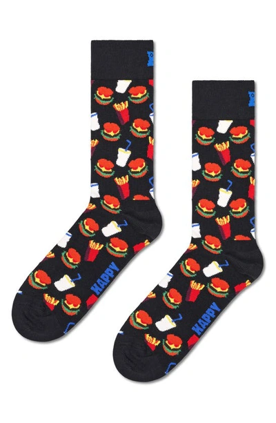 Happy Socks Food Crew Socks Gift Set, Pack Of 3 In Navy