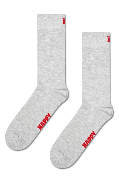 Happy Socks Assorted 5-pack Solid Crew Socks In White Multi