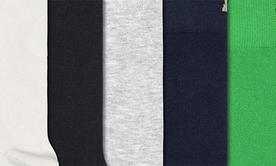 Happy Socks Assorted 5-pack Solid Crew Socks In White Multi