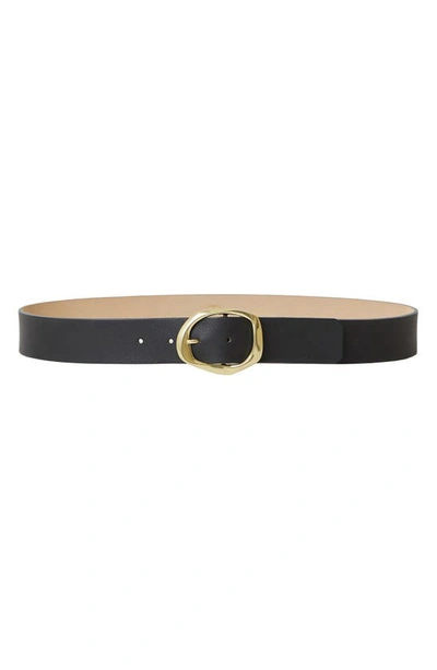 Shop B-low The Belt Edmond Mini Leather Belt In Black Brass