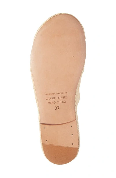 Carrie Forbes Woven Raffia Flat Slide Sandals In Natural