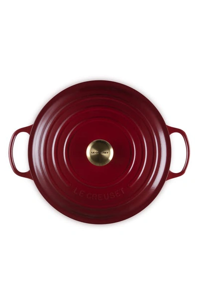 Le Creuset Signature 6 3/4-quart Round Wide French/dutch Oven In Burgundy