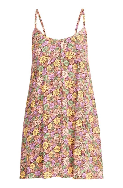 Shop Roxy Spring Adventure Floral Cover-up Dress In Root Beer