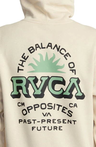 Shop Rvca Type Set Logo Graphic Hoodie In Latte