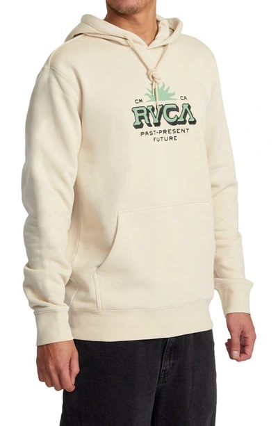 Shop Rvca Type Set Logo Graphic Hoodie In Latte