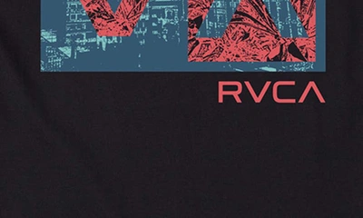 Shop Rvca Balance Box Logo Graphic T-shirt In Black