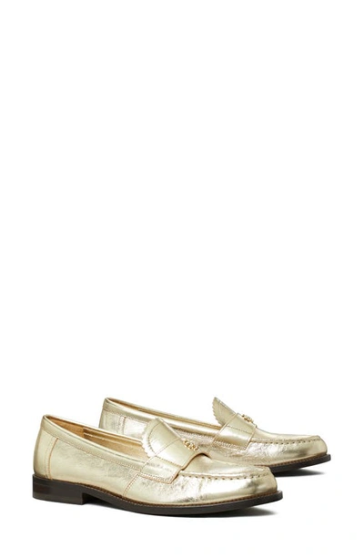 Shop Tory Burch Classic Loafer In Spark Gold / Platino