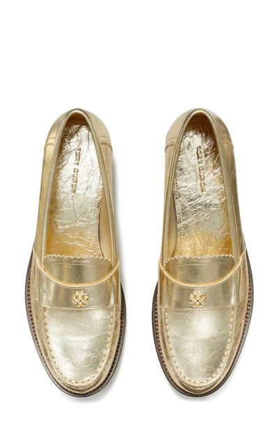 Shop Tory Burch Classic Loafer In Spark Gold / Platino