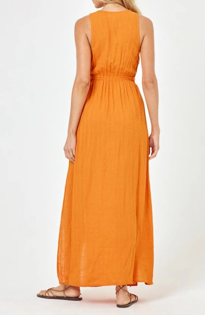 Shop L*space Lspace Donna Sleeveless Cover-up Maxi Dress In Sweet Mandarin