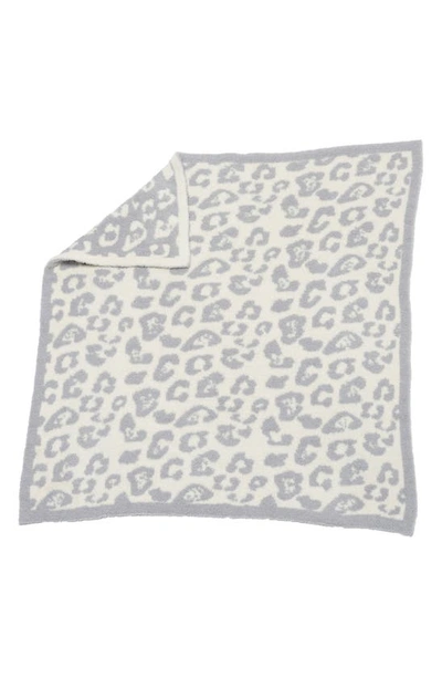 Shop Barefoot Dreams Cozychic® Leopard Stroller Blanket In Ocean/cream