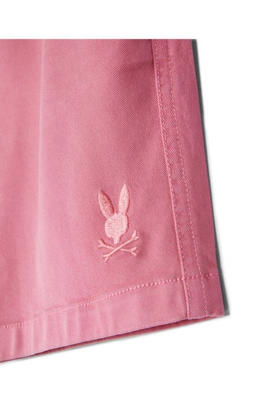 Shop Psycho Bunny Kids' Willis Elastic Waist Chino Shorts In Camellia Rose