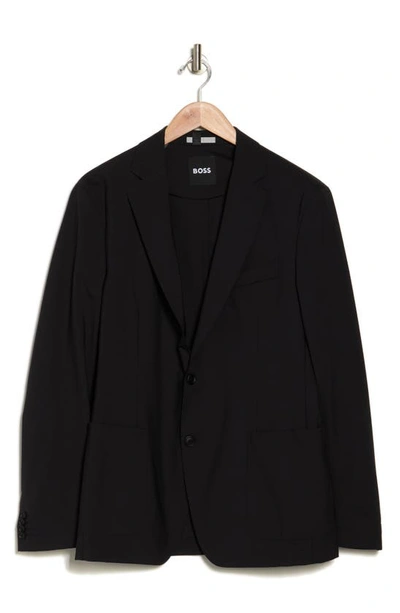 Shop Hugo Boss Hanry Wool Blend Blazer In Black
