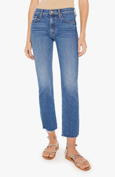 Shop Mother The Rider Mid Rise Ankle Jeans In Local Charm
