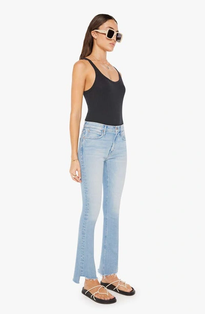 Shop Mother The Runaway Frayed Step Hem Bootcut Jeans In California Cruiser