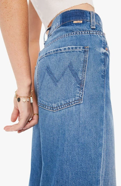 Shop Mother The Ditcher Roller Sneak Wide Leg Jeans In Heart Throb