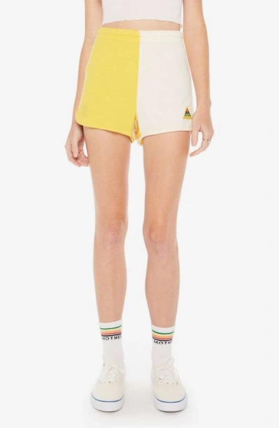 Shop Mother The Run Into Trouble Shorts In Primrose Yellow