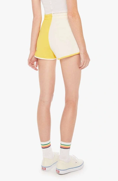 Shop Mother The Run Into Trouble Shorts In Primrose Yellow
