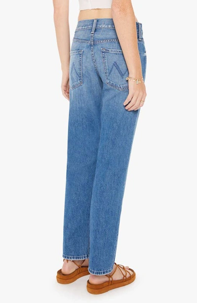 Shop Mother The Slider Hover Straight Leg Jeans In Heart Throb