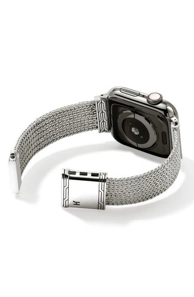 John Hardy Smart Watch Strap, 18mm In Silver