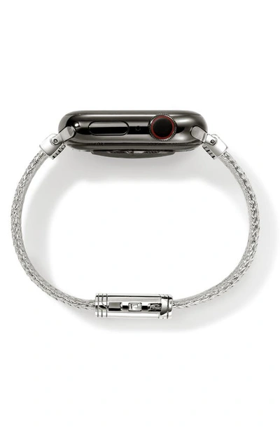 John Hardy Smart Watch Strap, 18mm In Silver