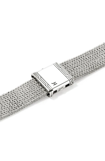 John Hardy Smart Watch Strap, 18mm In Silver