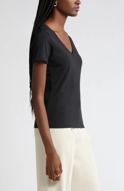 Nordstrom Everyday V-neck T-shirt In Black