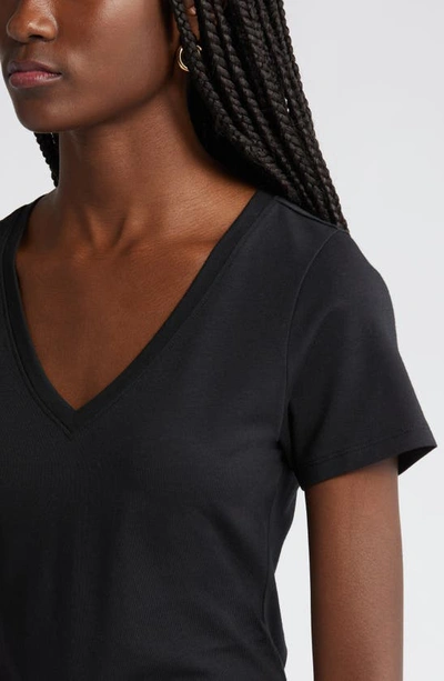 Nordstrom Everyday V-neck T-shirt In Black