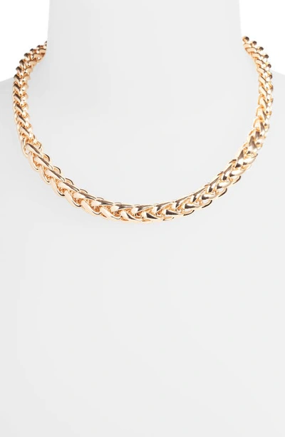 Shop Open Edit Graduated Wheat Chain Necklace In Gold