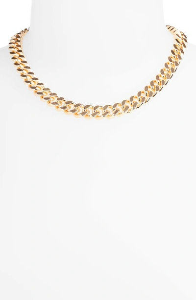 Shop Open Edit Large Flat Curb Chain Necklace In Goldhodium