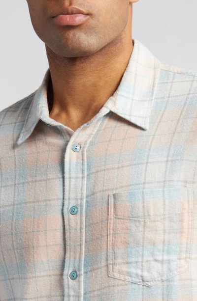 Shop Rails Lennox Relaxed Fit Plaid Button-up Shirt In Teal Canteloupe Melange