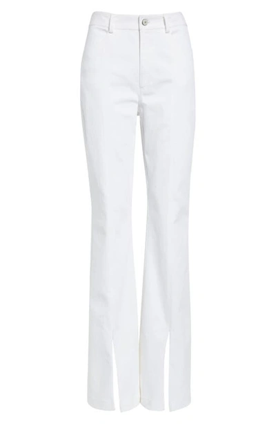 Shop Cinq À Sept Split Hem Flare Jeans In White