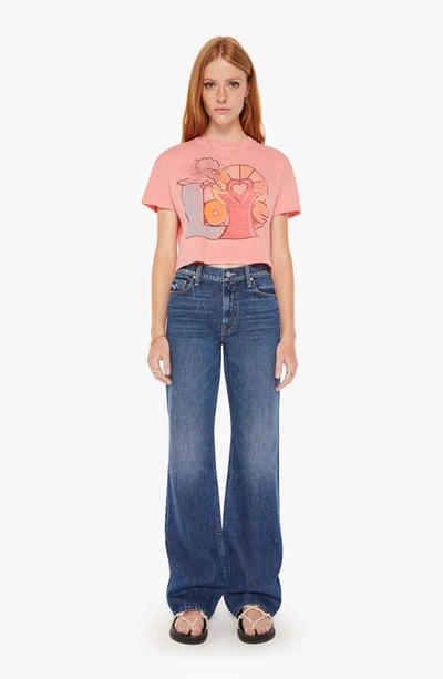 Shop Mother The Grab Bag Crop Graphic T-shirt In Love Cupid