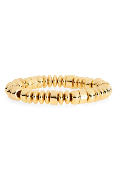 Shop Nordstrom Disc Beaded Stretch Bracelet In Gold