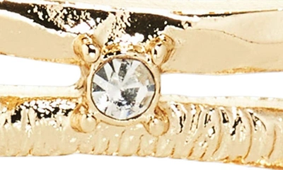 Shop Nordstrom Crystal Wavy Cuff Bracelet In Clear- Gold