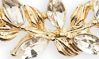Shop Nordstrom Delicate Crystal Vine Pull Through Hoop Earrings In Clear- Gold