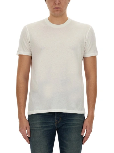 Shop Tom Ford Cotton T-shirt In White