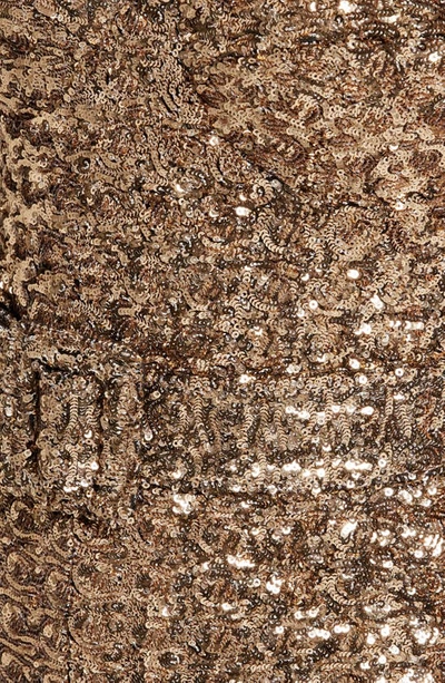 Nadine Merabi Lucinda Sequin Sleeveless Jumpsuit In Gold