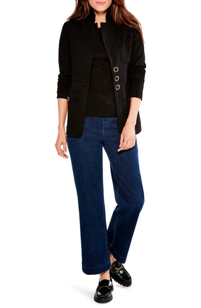 Nic + Zoe Editor Womens Business Formal Suit Jacket In Black Onyx